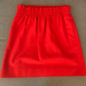 J. Crew red wool skirt